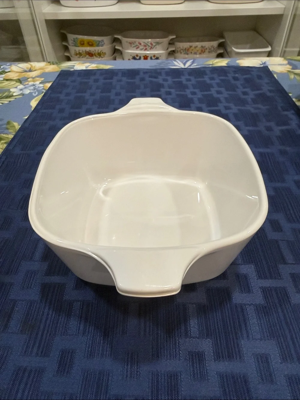 Corningware All White P-43-B Ceramic Baking Dish with Handles